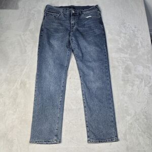 True Religion Jeans Mens 34x31 Geno Relaxed Slim Straight Mid Rise Zip Fly